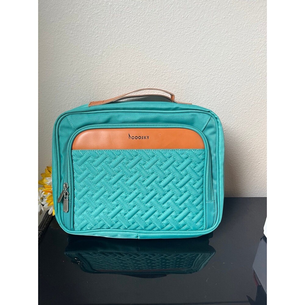 COOSKY Travel Hanging Toiletry Bag Makeup Cosmetic Organizer Green